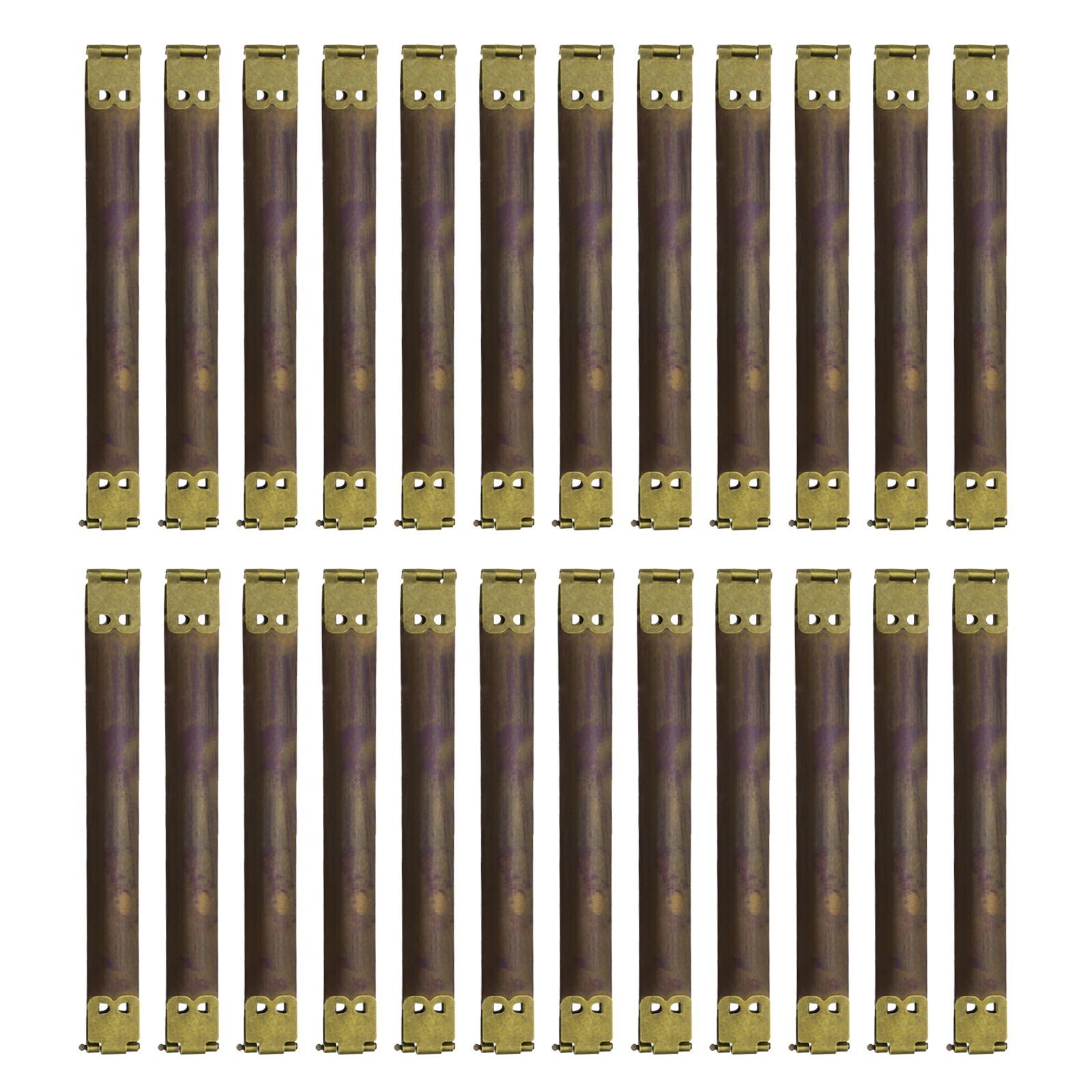 uxcell 24個 金属製内部フレックス フレーム 13cm/5.1インチ コインパース フレームハンドバッグヒンジクリップ  ウォレットバッグDIYクラフト製作用 ブロンズ