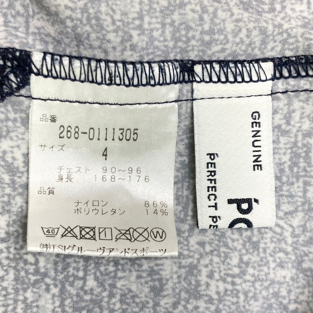 サイズ 4 PGG PEARLY GATES パーリーゲイツ ナイロンタフタ 半袖Tシャツ 総柄 ネイビー系 240101215771 ゴルフウェア メンズ ストスト LLC-HASEGAWATOSO_COM