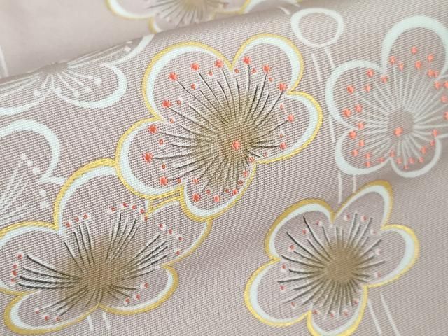 平和屋本店□極上 人間国宝 福田喜三郎 道行コート 刺繍 槍梅 虹色地