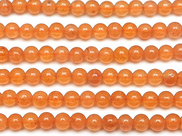 オレンジアベンチュリン 丸玉 2mm【1連販売】 / 7-9 AV2M-X