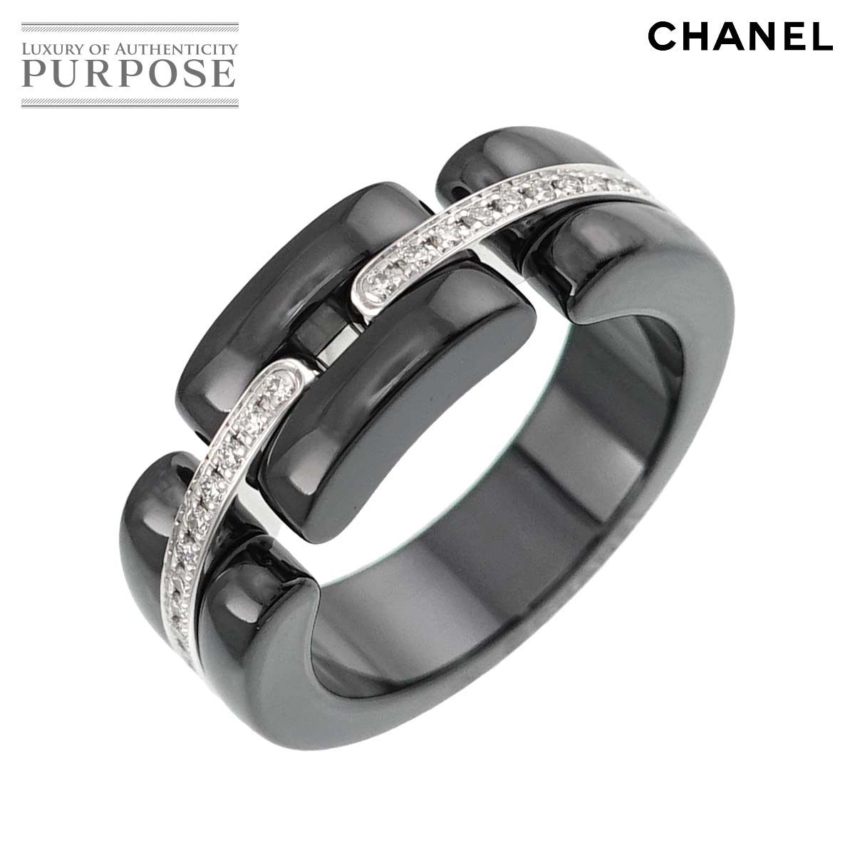 シャネル CHANEL ウルトラ #49 リング ダイヤ K18 WG ブラック 