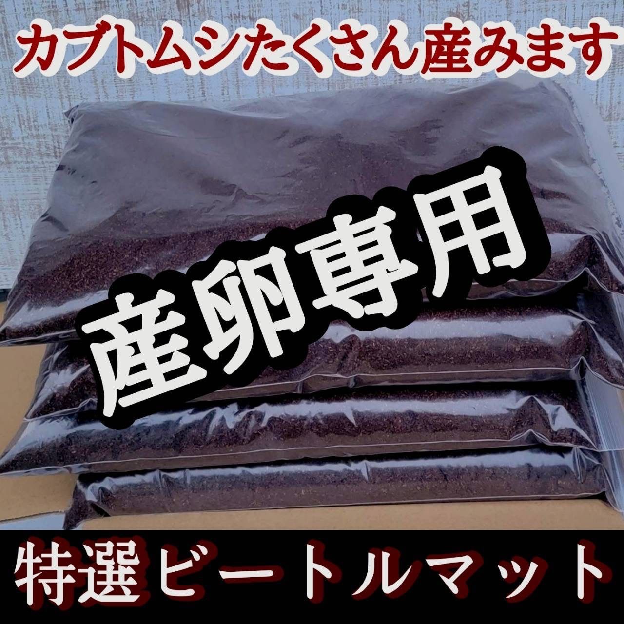 カブトムシの産卵専用 ビートルマット【80L】オガを植菌で朽ちらせ室内