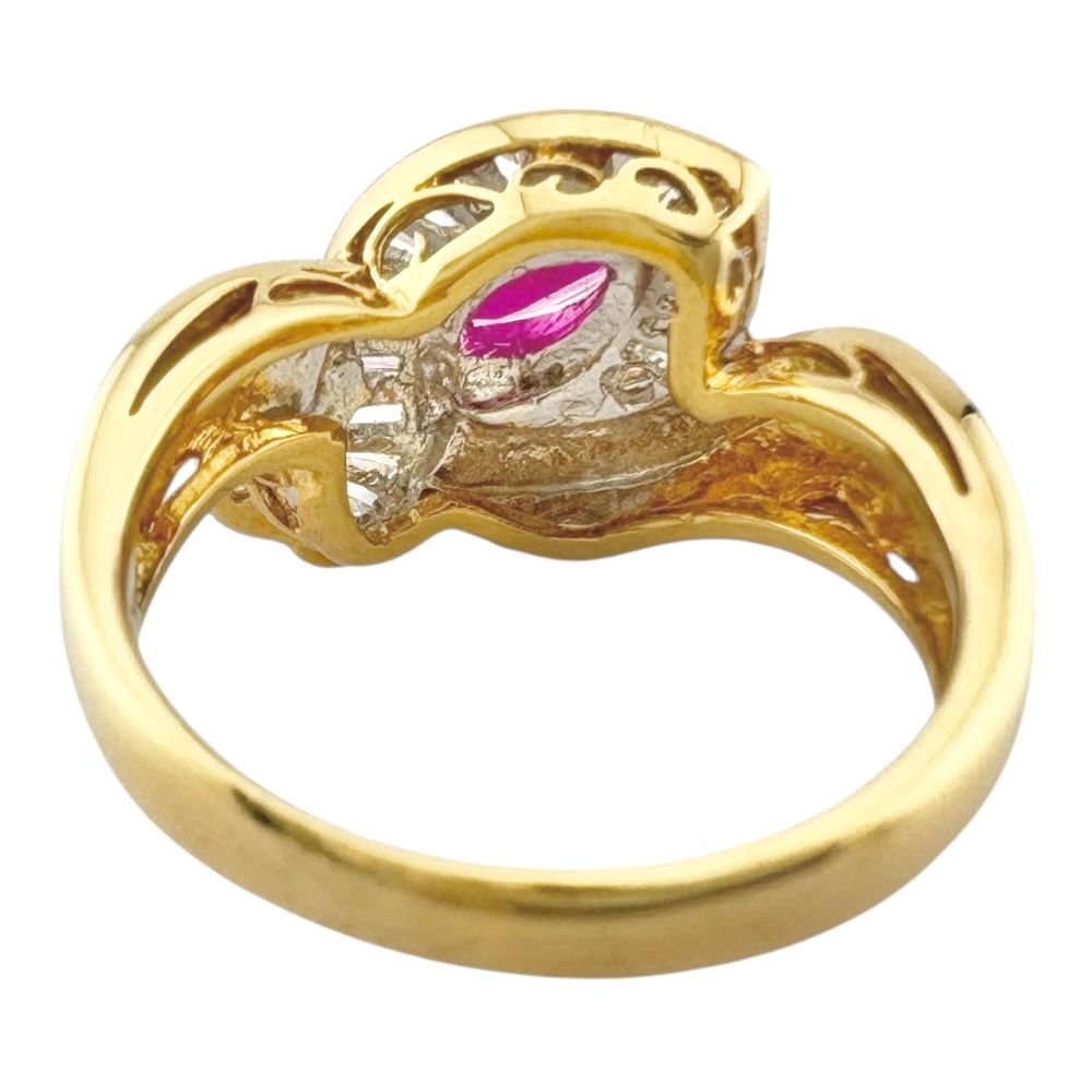 K18イエローゴールド ルビー