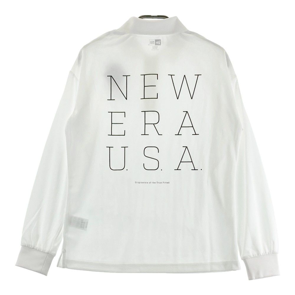 サイズ：MEDIUM NEW ERA ニューエラ 2023年モデル 長袖 ポロシャツ  ホワイト系 [240101221271]# ゴルフウェア レディース ストスト