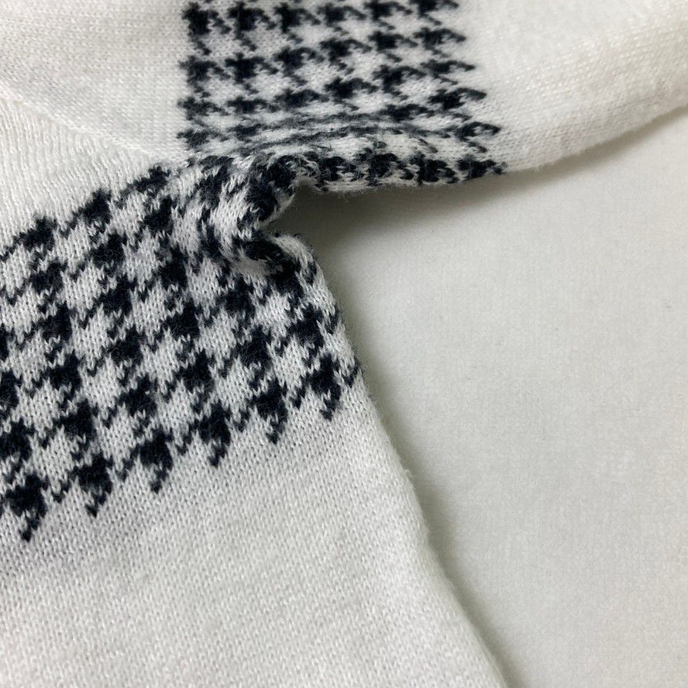 PEARLY GATES タートルネック コットンニットセーター 蛍光ラインロゴ