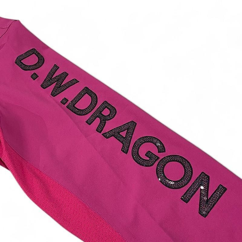 新品 ダンスウィズドラゴン ハーフジップ長袖 プルオーバー ピンク 4 ゴルフ 新品 ダンスウィズドラゴン ハーフジップ長袖 プルオーバー