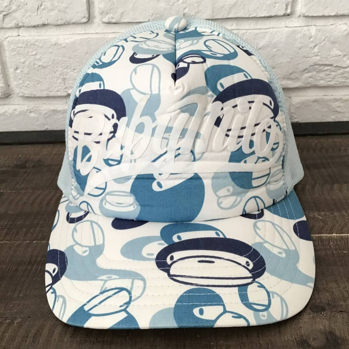 A Bathing Ape メッシュキャップ 水色 Bape ベイプ BAPE STA MESH CAP