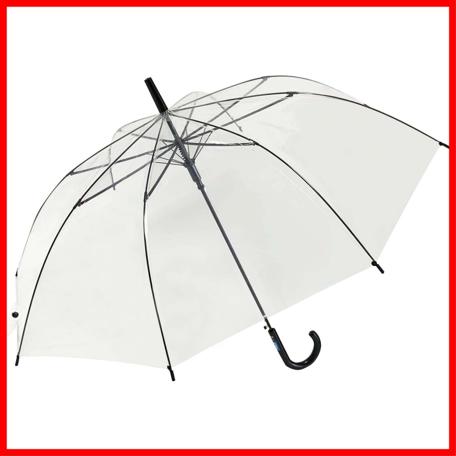 商品 30284 黒 透明 FRP 使用時直径約101 cm 60 丈夫 風に強い ジャンプ ワンタッチ 傘 ビニール Corporation コーポレーション JOMO ジョモ