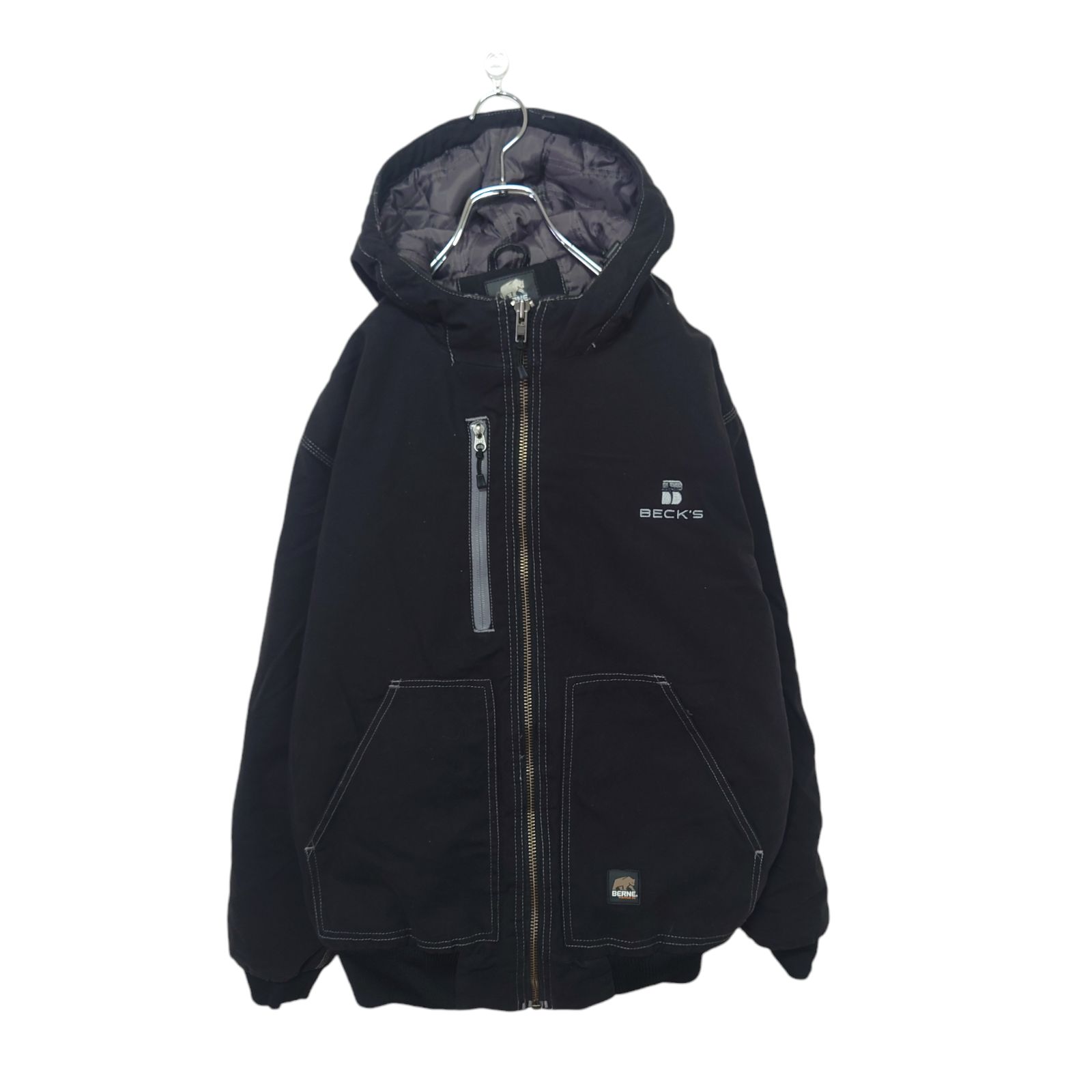 BERNE】企業ロゴ刺繍 中綿入り ダックアクティブジャケット S-767