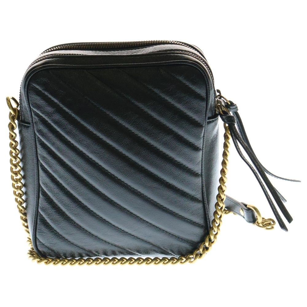 【GUCCI】GGマーモント レザー チェーンショルダーバッグ ゴールド GUCCI 【返品OK】【美品】グッチ GGマーモント スモール