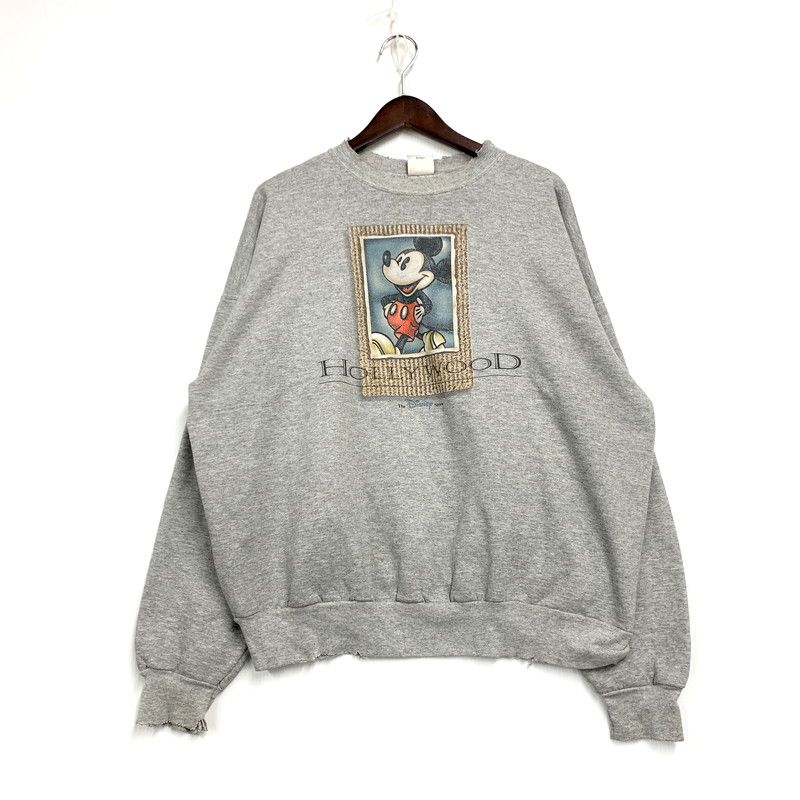 メンズ THE DISNEY STORE ディズニーストア HOLLYWOOD MICKEY SWEATSHIRT ハリウッド ミッキー スウェットシャツ トレーナー 長袖 トップス 146-250412-as-53-IZU