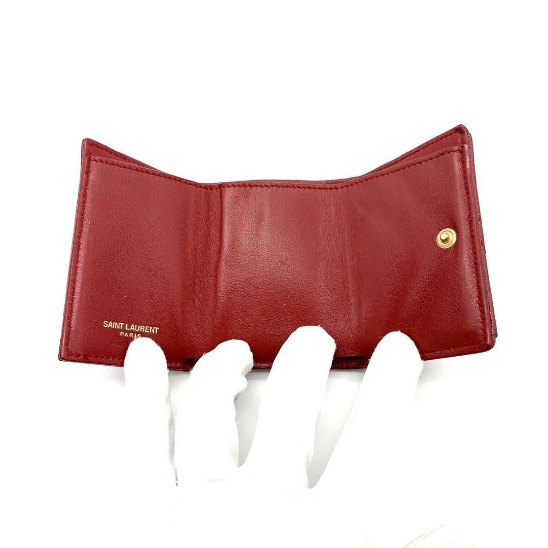 SAINT LAURENT 三つ折り財布 キャビアスキン カサンドラ レッド SAINT LAURENT 三つ折り財布 キャビアスキン カサンドラ レッド - メルカリ