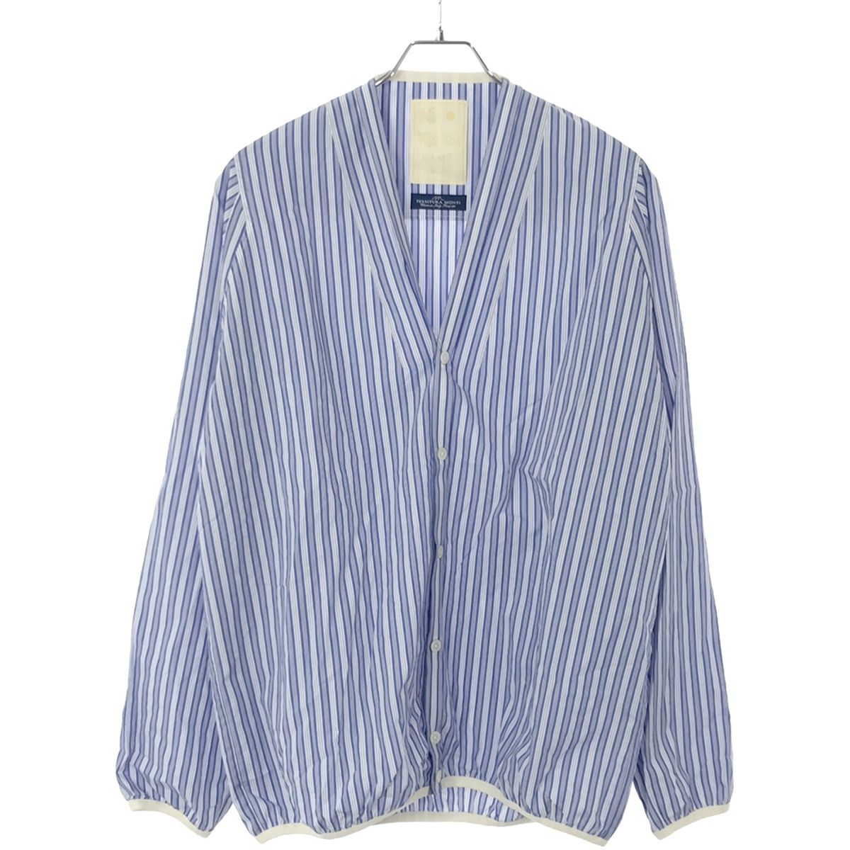 KIMURA キムラ Narrowing Cardigan ストライプシャツカーディガン 