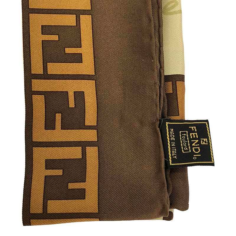 美品 FENDI/フェンディ ボタン柄　大判スカーフ 美品】 FENDI / フェンディ | シルク ボタン柄 大判スカーフ