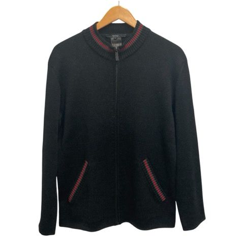 極美品 希少 グッチ ドライバーズニット ブラック クレストロゴ ジップアップS グッチ GUCCI 131689 Z2241 ドライバーズニット ジップアップ