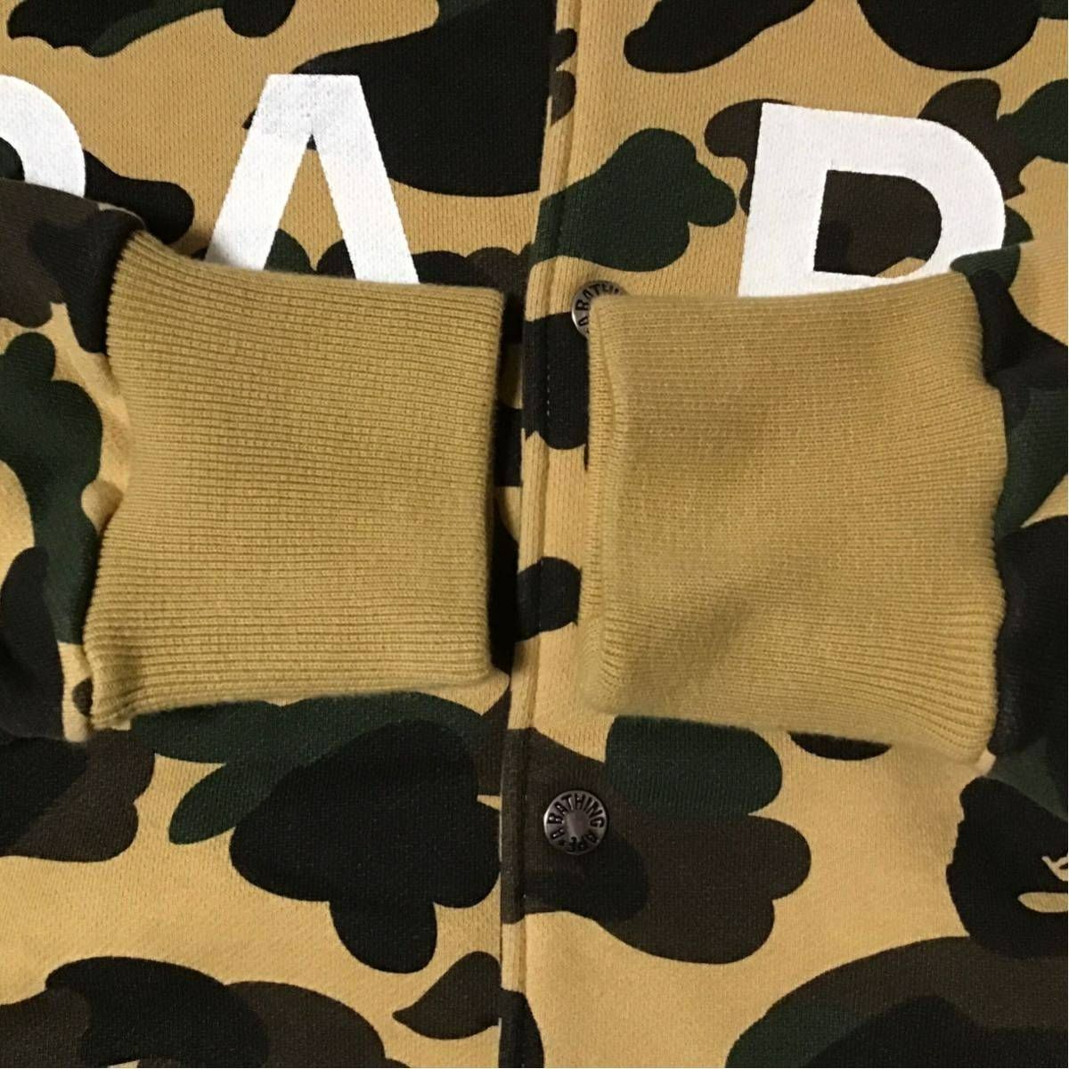 1st camo yellow スウェット スタジャン Mサイズ a bathing ape BAPE