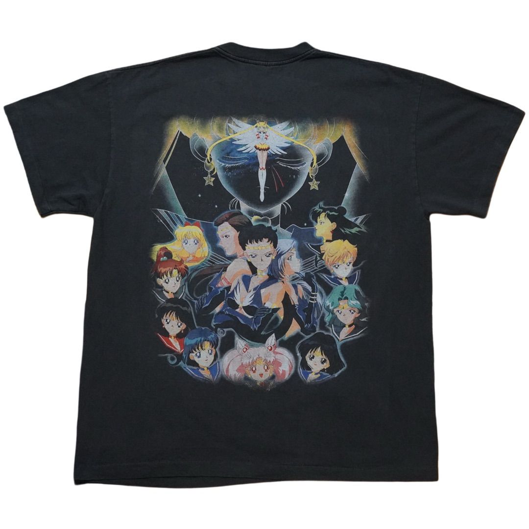セーラームーン アニメ anime tシャツ Y2K USA XL セーラームーン Tシャツ XL ブラック 90s デザイン USA製 表記
