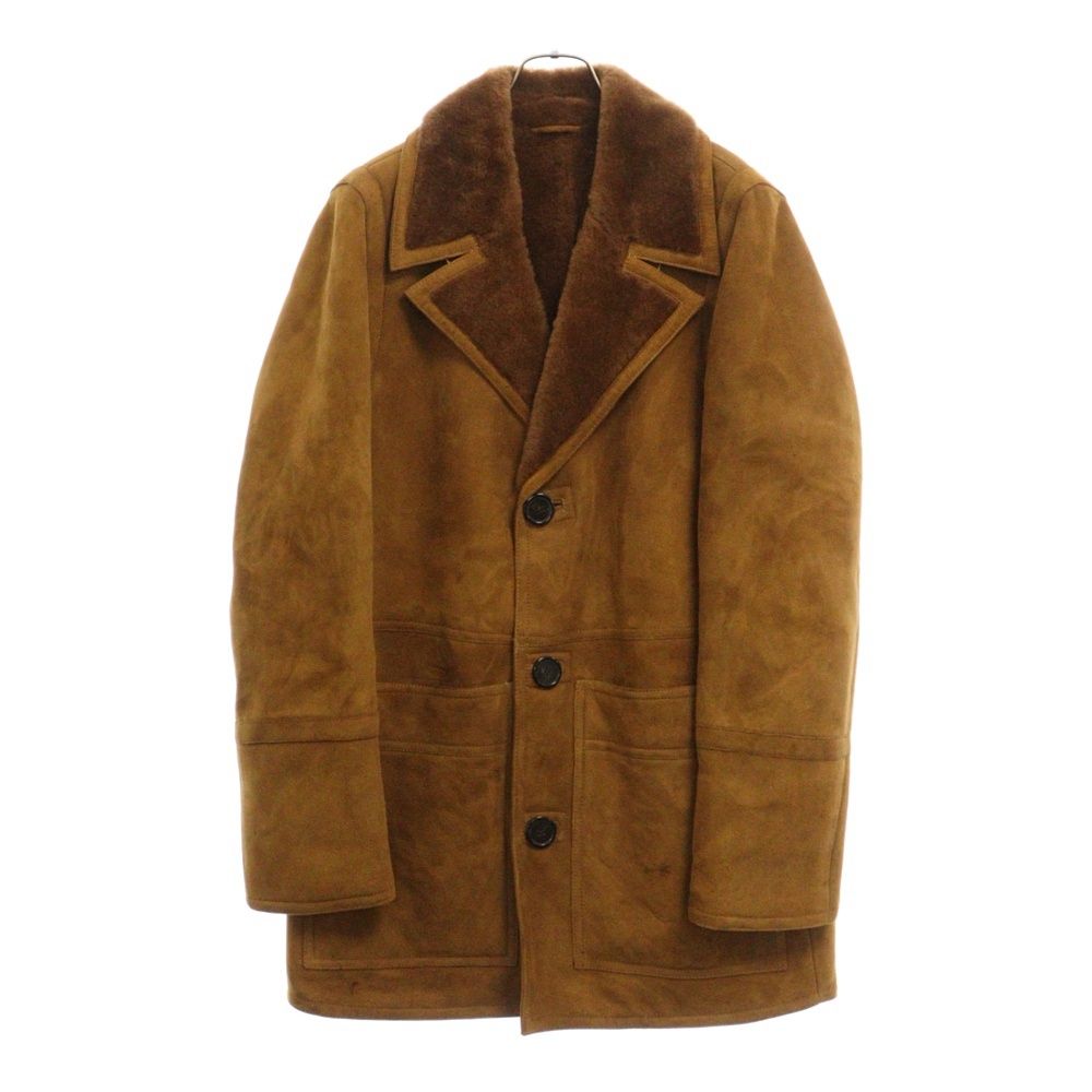 AMI Alexandre Mattiussi (アミアレクサンドルマテュッシ) Sheep Sherling Mouton Coat シープレザー シアリング ムートンコート キャメル H18L300.541