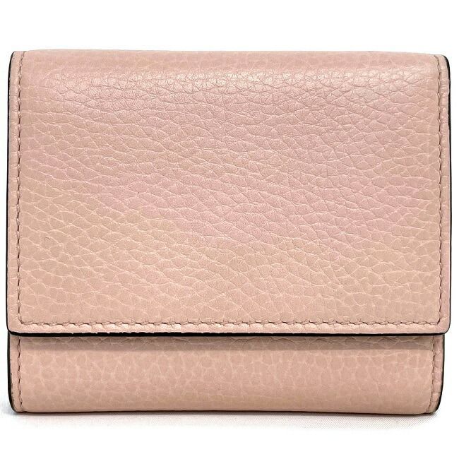 驚きの安さグッチ 二つ折り財布 アニマリエ ビー 蜂 ピンク レザー 箱付き 小物