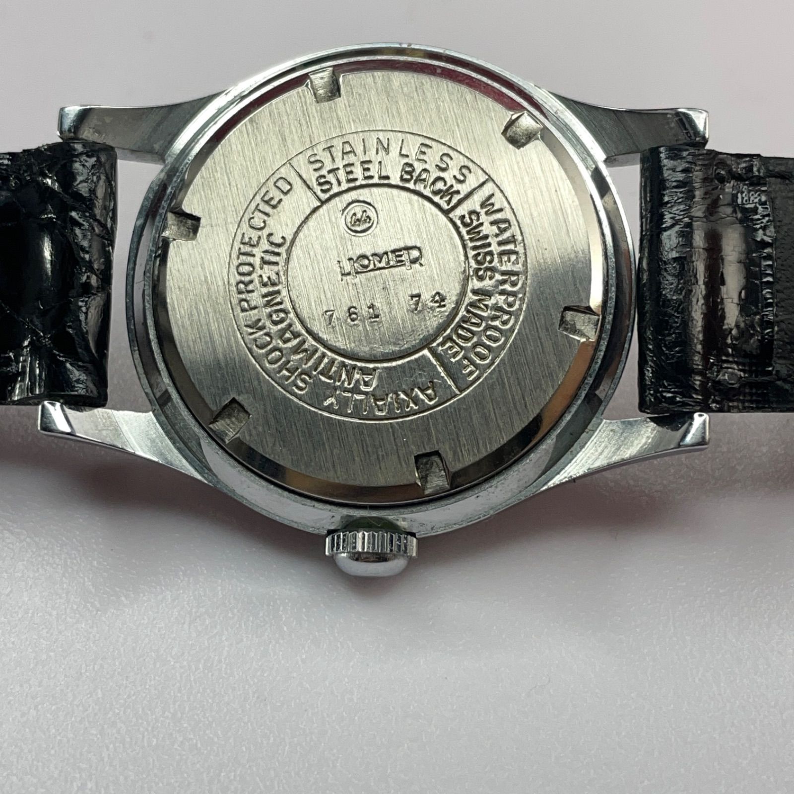 デッドストック 希少 未使用 60s R スイス製 手巻 17石 腕時計 デッドストック 希少 未使用 60s HOMER スイス製 手巻 17石
