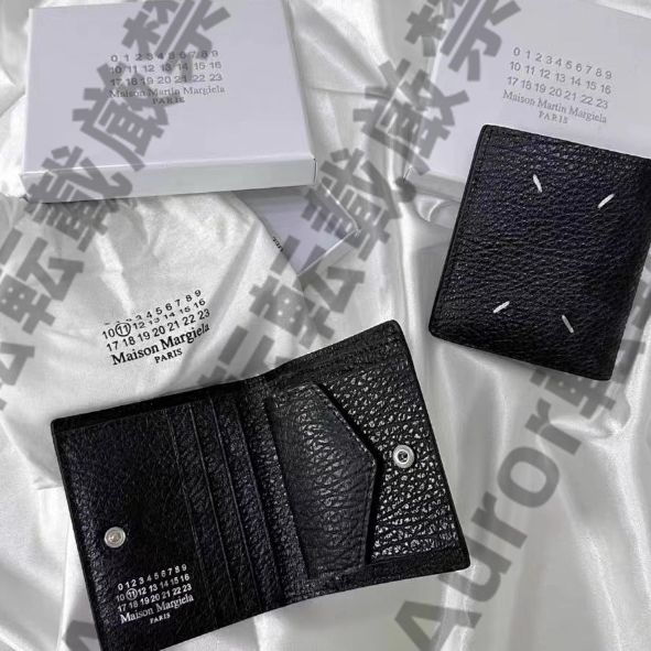 新品MaisonMargiela メゾンマルジェラ二つ折り財布 ブラック - メルカリ