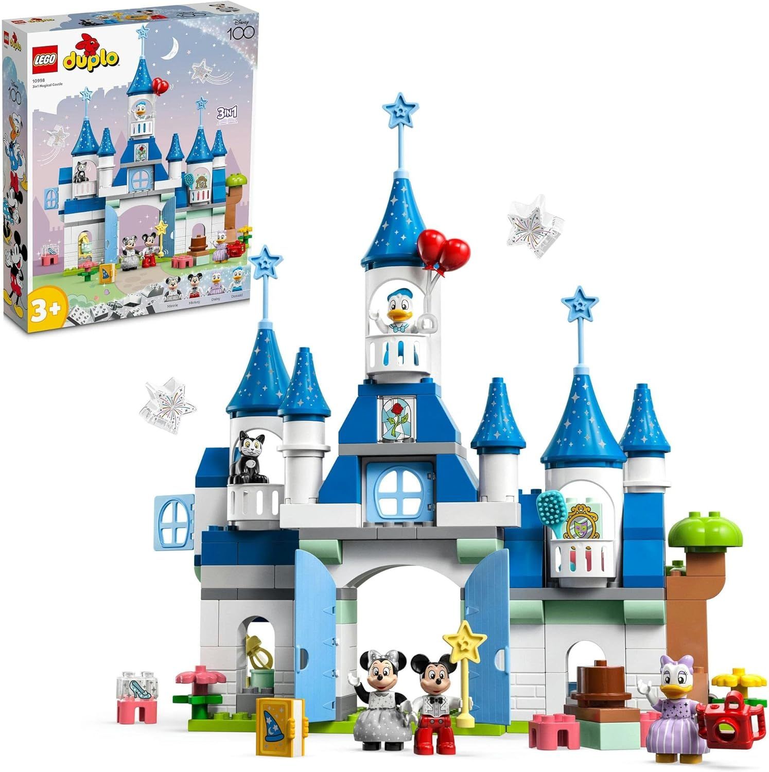 レゴ(LEGO) デュプロ 3in1 まほうのお城 おもちゃ 玩具 プレゼント 誕生日 ブロック 知育 クリスマス 男の子 女の子 子供 1歳半 2歳 6歳 幼児 ごっこ遊び おままごと ディズニー グッズ 10998