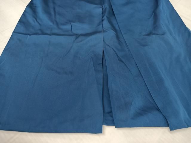 平和屋着物○男性 馬乗り袴 色無地 紺青色 洗える着物 AAAX0746zg 平和屋