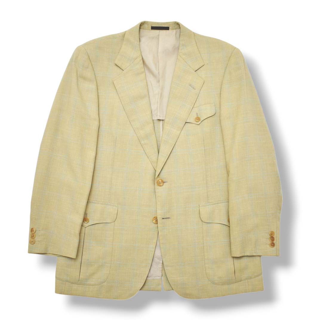 上質】 バーバリー ロンドン BURBERRY LONDON 混麻 リネン ウィンドウ