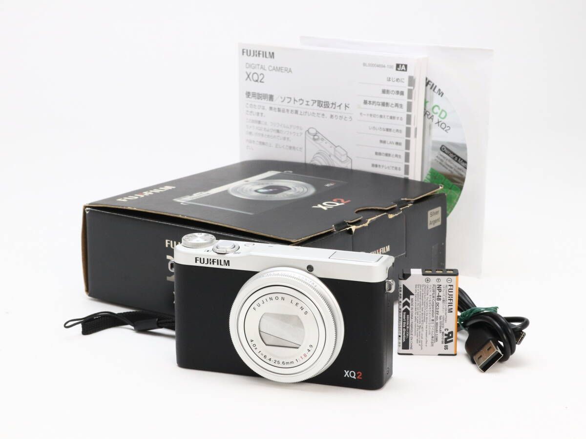 C (実用品) FUJIFILM 富士フイルム XQ2 シルバー 初期不良返品可
