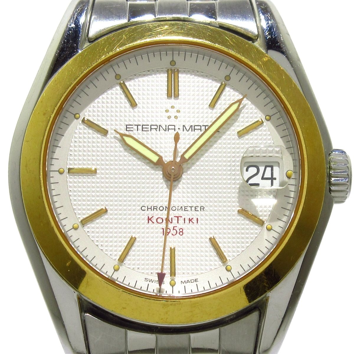 ETERNA(エテルナ) 腕時計 KONTIKI 1573.47 メンズ MATIC/SS×K18YG シルバー - メルカリ