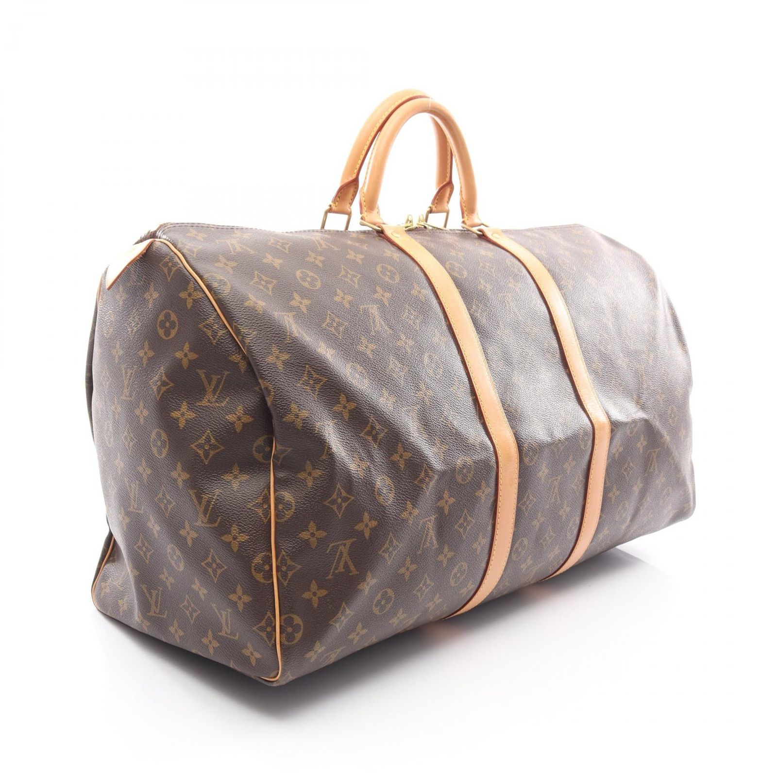 ルイ ヴィトン LOUIS VUITTON ボストンバッグ キーポル55 M41424 PVCコーティングキャンバス レザー キーポル55 ユニセックス Used A