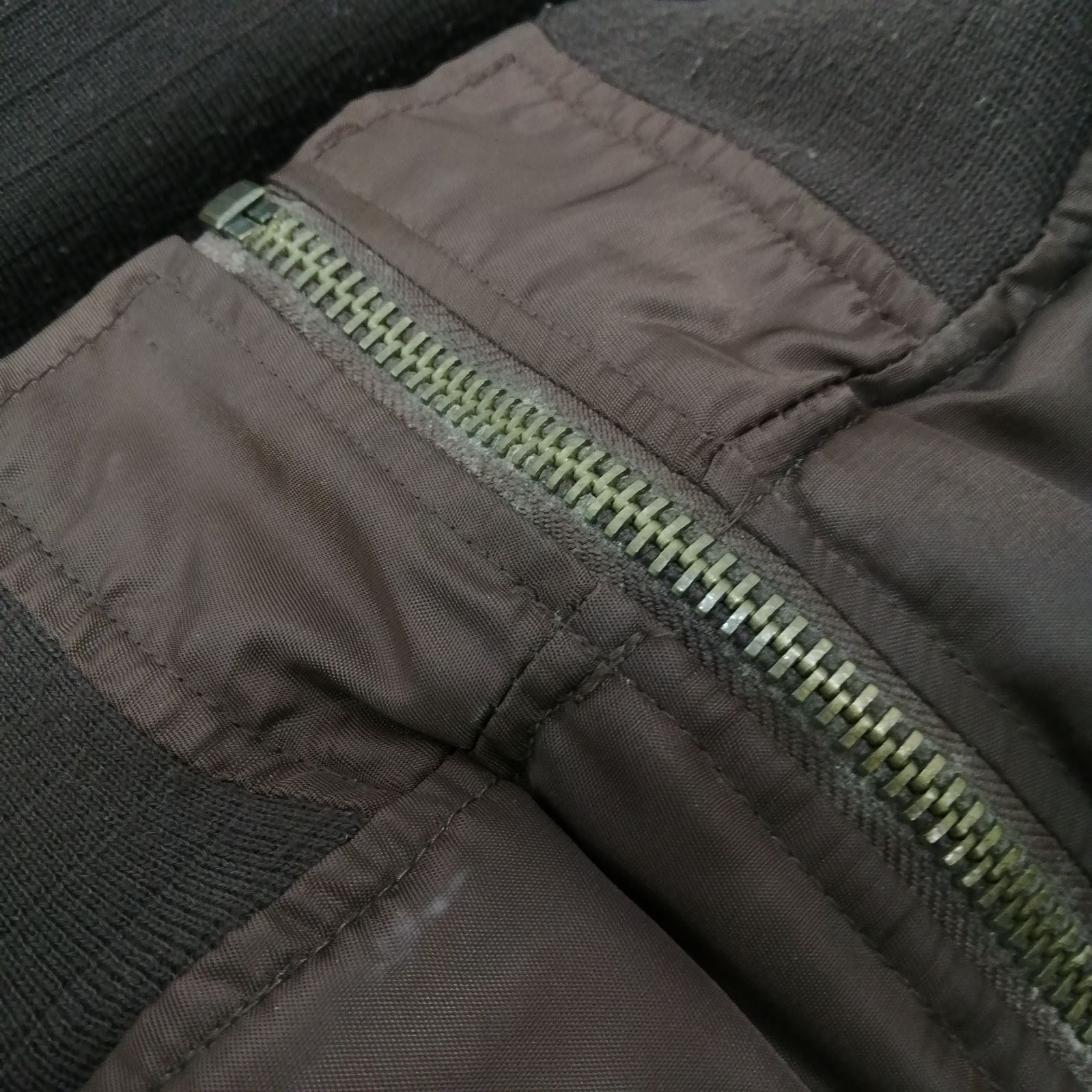 エドハーディ　ma-1 Ed Hardy エドハーディ― MA-1 Mサイズ ブラウン 刺繍 ワッペン