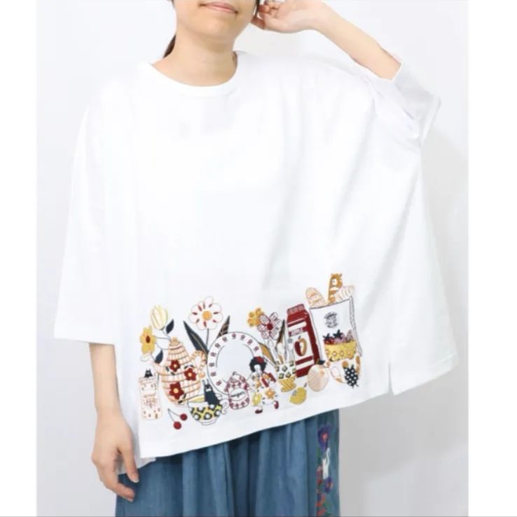 Scolar キッチンのこびと柄 刺繍プルオーバー - メルカリ