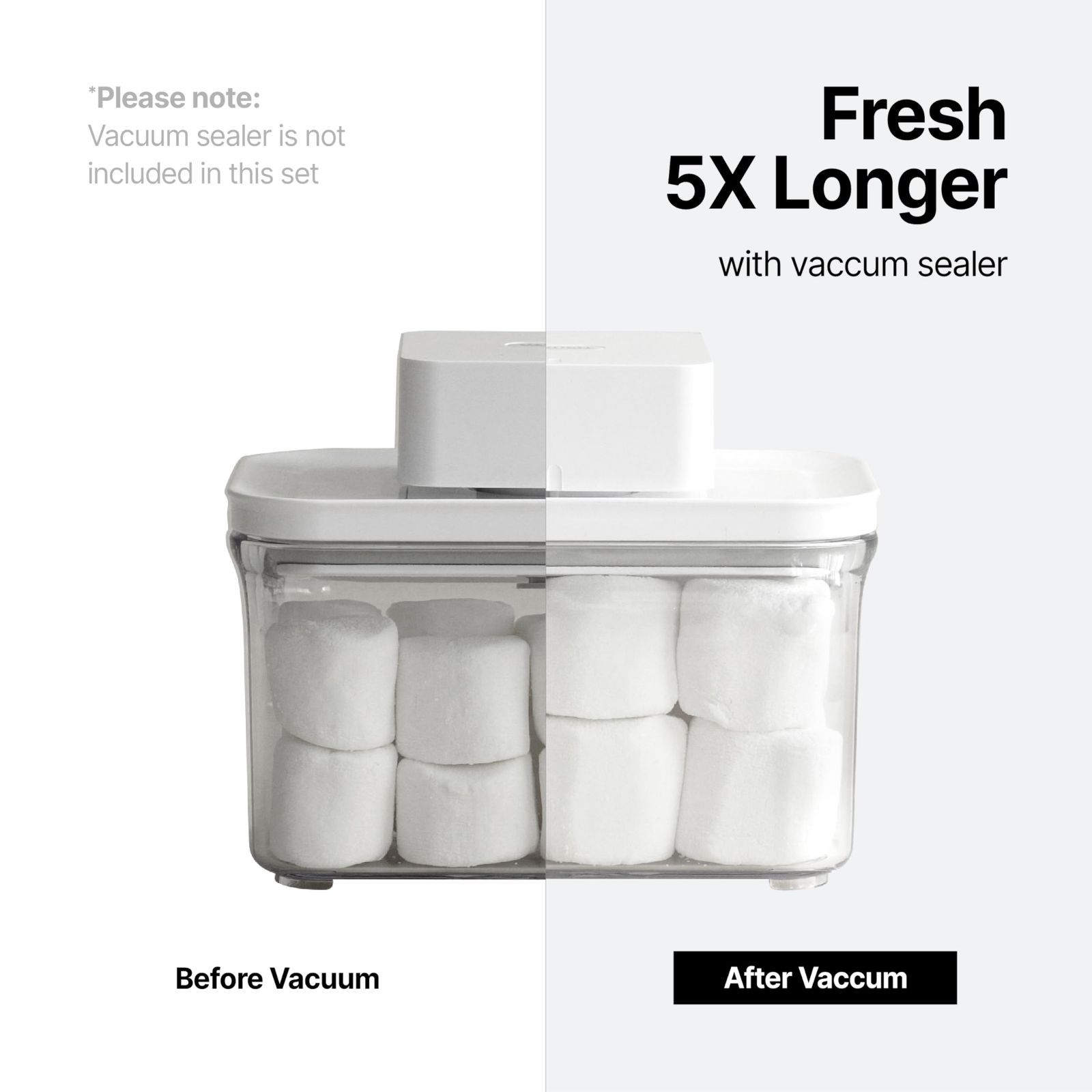 VAKUEN プレミアム真空保存容器&全自動食品シーラー機 ミニ9個セット