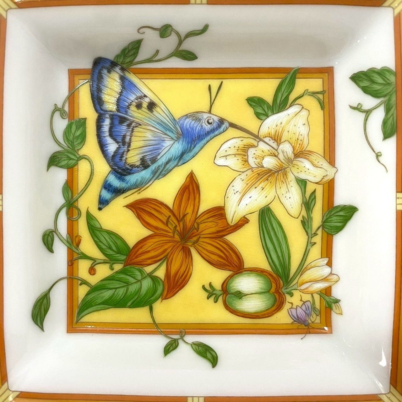 エルメス　灰皿　「シエスタ」柄　スクエアタイプ エルメス 灰皿 「シエスタ」柄 スクエアタイプ