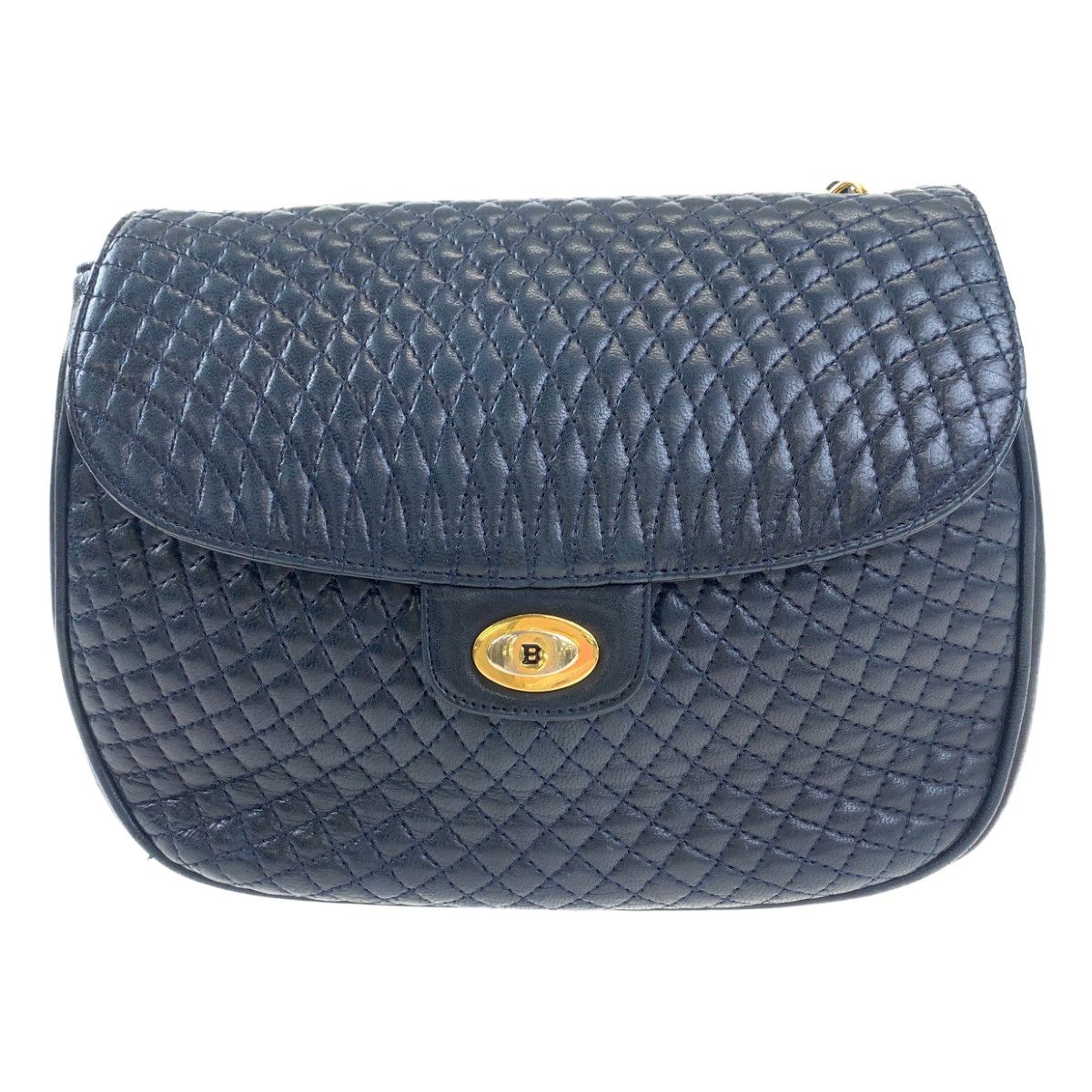 美品 BALLY バリー ヴィンテージ キルティングステッチ ネイビー 美品 BALLY バリー ヴィンテージ キルティングステッチ ネイビー