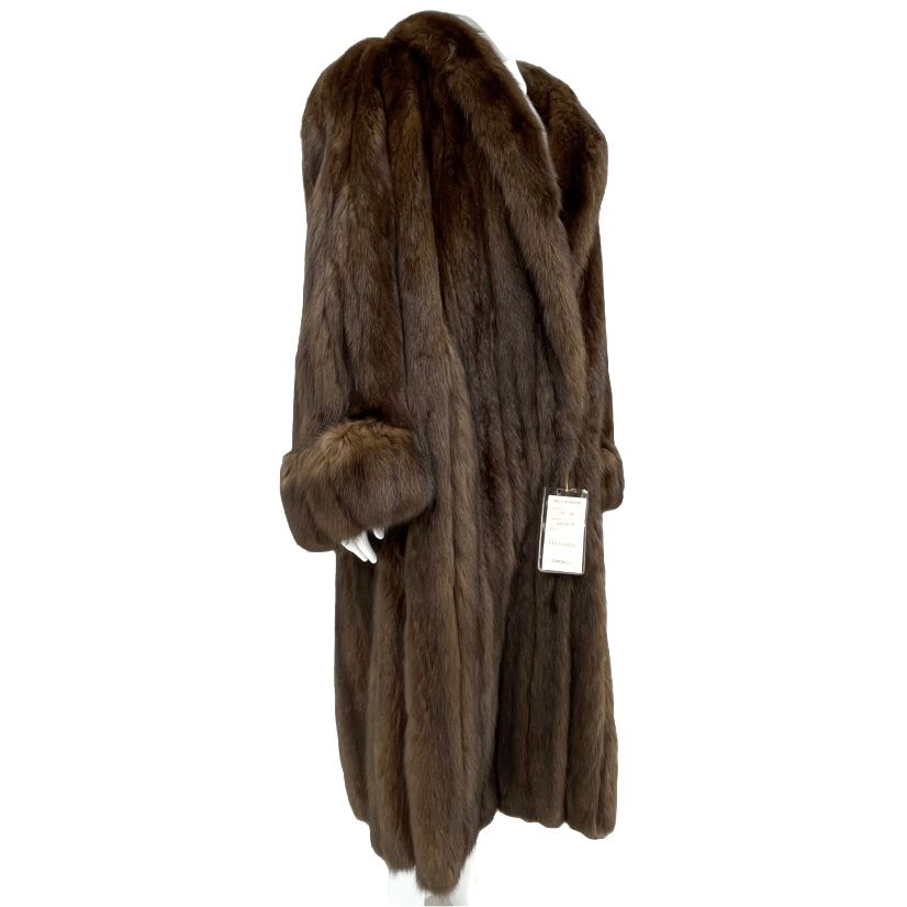 最高級 ソボル ロシアンセーブル ロングコート ロシアンセーブル毛皮