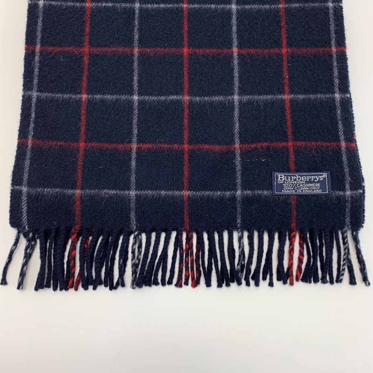 Burberrys バーバリーズ メガチェック カシミヤ ネイビー カシミアマフラー