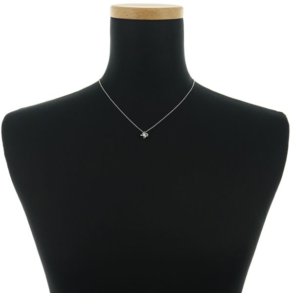 俄 ニワカ ネックレス ダイヤ ダイヤモンド 叶 一粒 K18WG