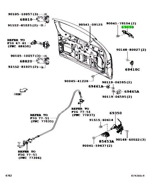 トヨタ 純正 ラッシュ バックドア アウトサイド ハンドル Handle