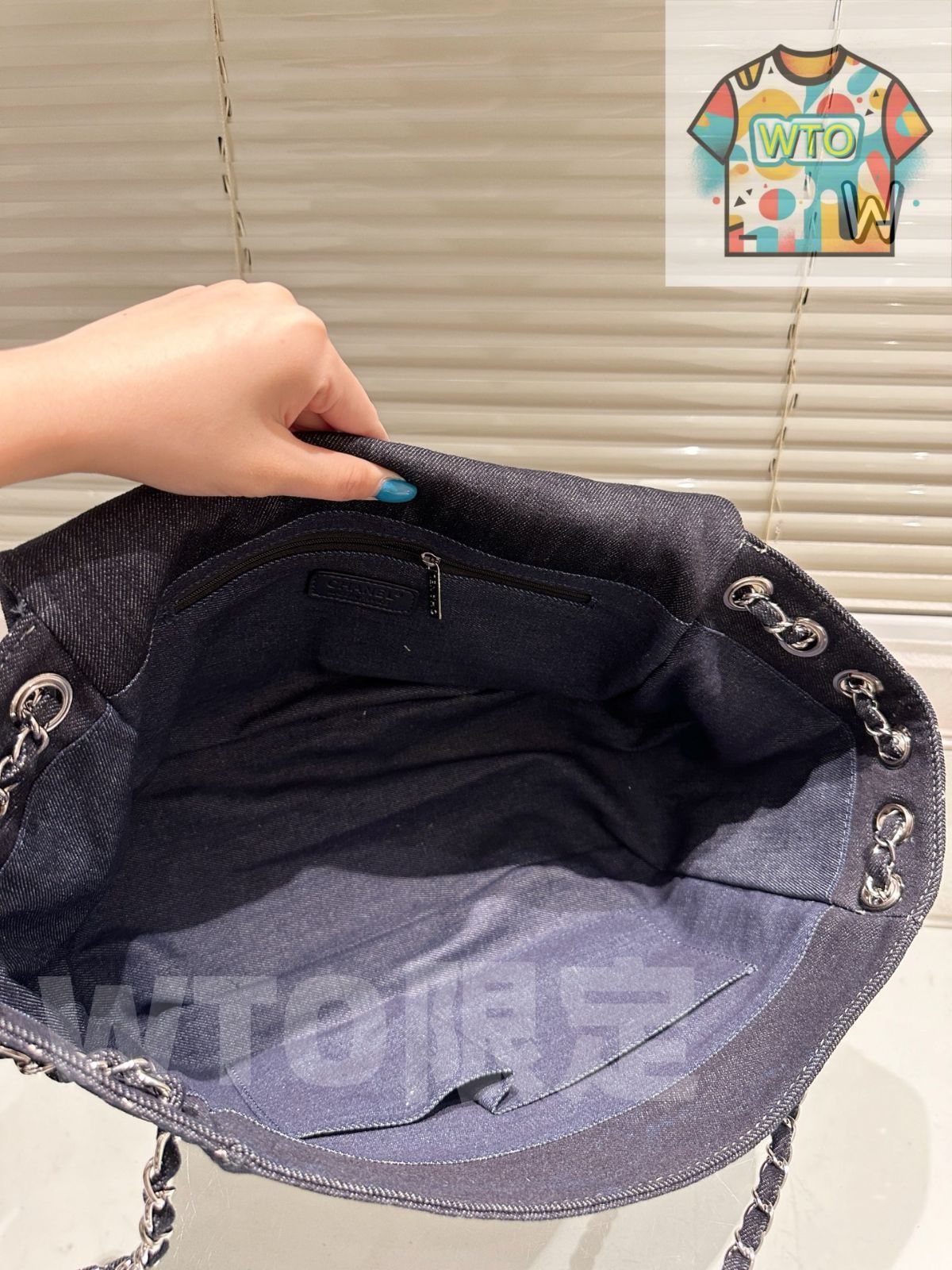 CHANEL デニムトートバッグ シャネル CHANEL デニム チェーントートバッグ | Advanced Style