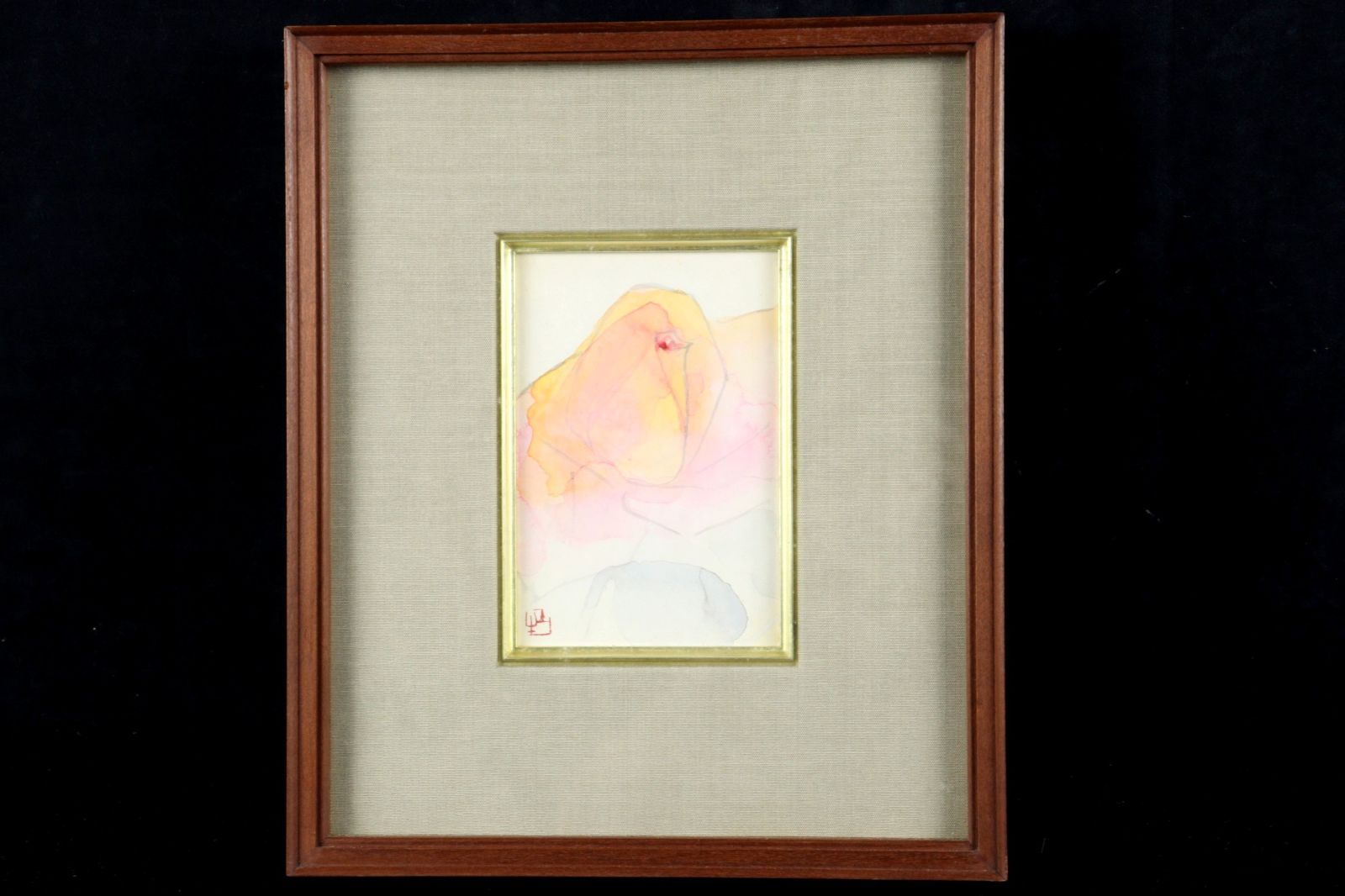 肉筆水彩画 スタンプサイン