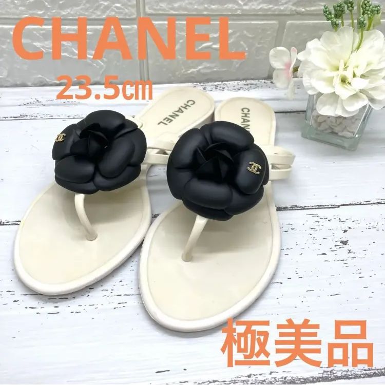 【大人気❗️】CHANEL シャネル カメリア トングサンダル サンダル ロゴ 極美品❣️ シャネル CHANELカメリア CCココマーク トング