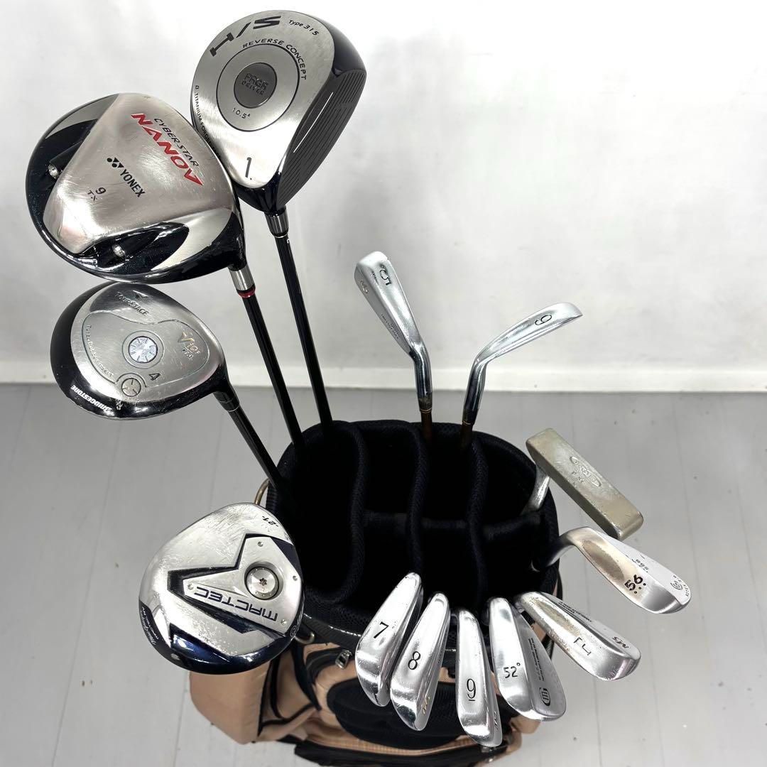 特価】メンズ ゴルフクラブセット ダイワ他13本セット キャディバッグ