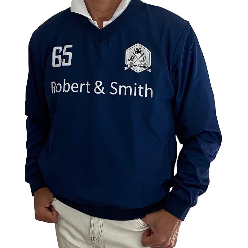 彡 Robert-Smith ゴルフ ウエア 撥水加工 ウインドブレーカー メッシュ裏地付 ジャンパー メンズ M ネイビー 1