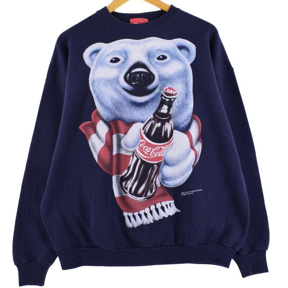 古着 Coke COCA-COLA コカコーラ×ポーラーベア プリントスウェット 