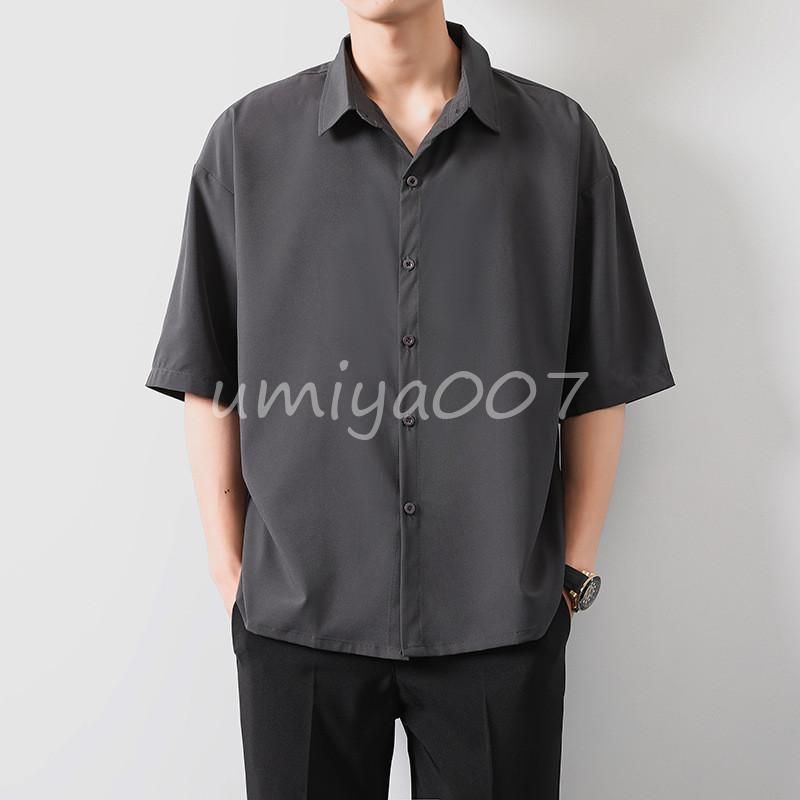 シャツ 半袖 メンズ 涼しい 接触冷感 速乾 軽い ボタンダウン 春 夏 カジュアルシャツ 半袖シャツ トップス 白シャツ クールビズ 開襟シャツ