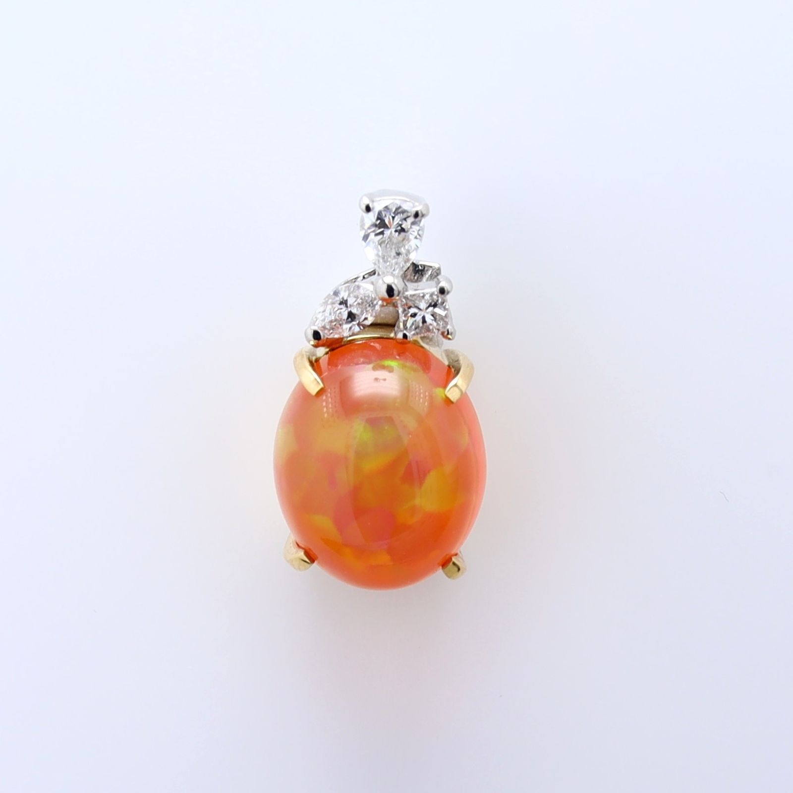オパール 3.25ct ダイヤモンド 0.25ct Pt950 K18 クレサンベール 