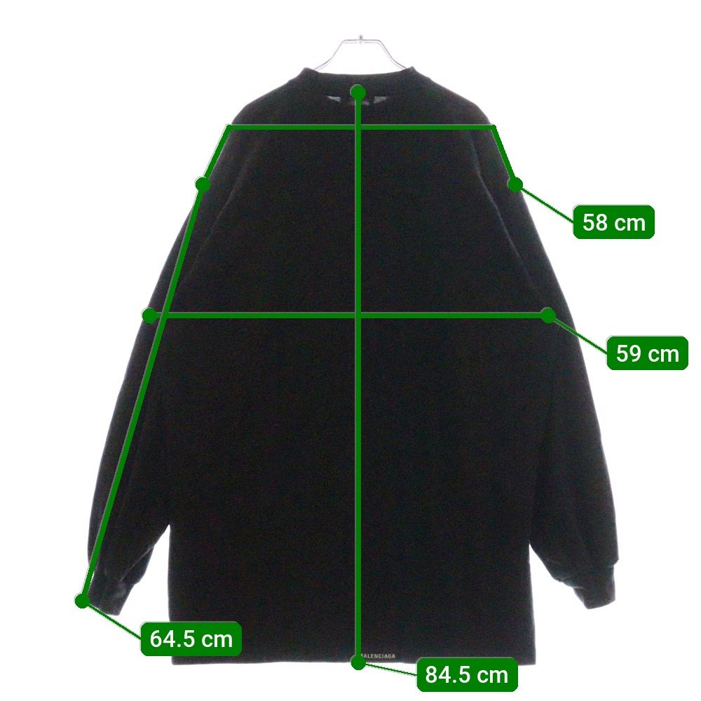 BALENCIAGA オーバーサイズ長袖Tシャツ 693949TMVC1 BALENCIAGA オーバーサイズ長袖Tシャツ 693949TMVC1