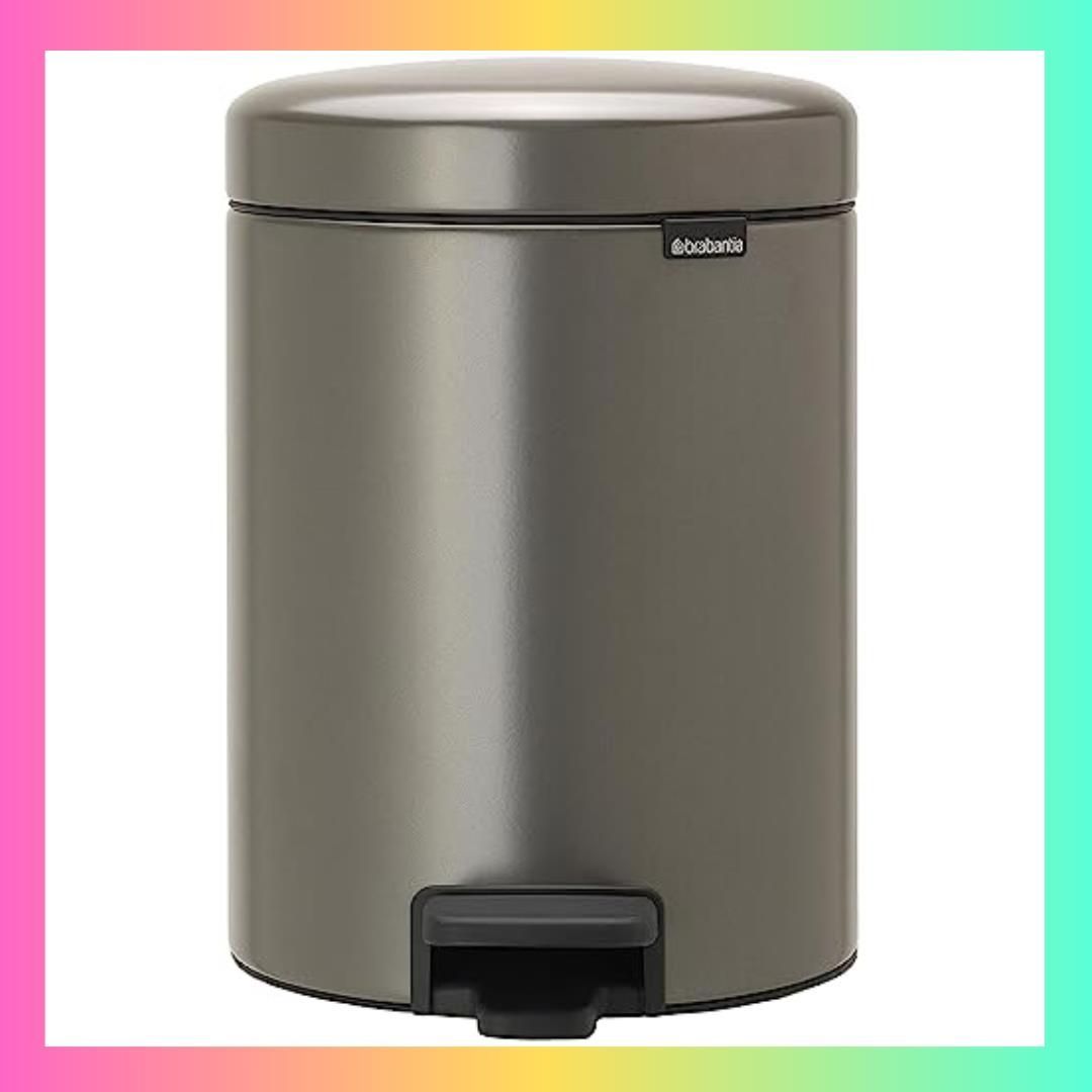 16)プラチナ 5L brabantia ペダル式ゴミ箱 プラチナ 5L ニュー